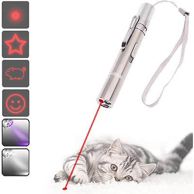 Laser para gatos – LED vermelho recarregável via USB