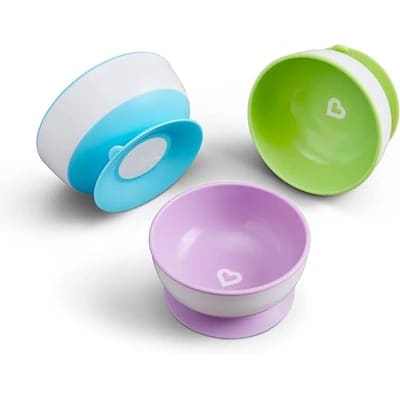 Munchkin Stay Put baby suction bowl set
