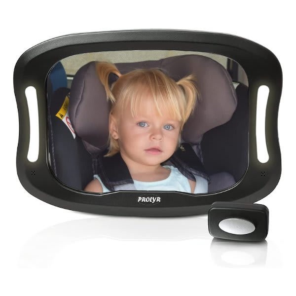 Espelho retrovisor para bebés com iluminação LED Prolyr