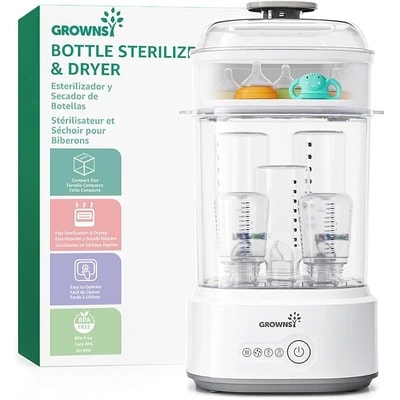 GROWNSY esterilizador e secador de biberões compacto