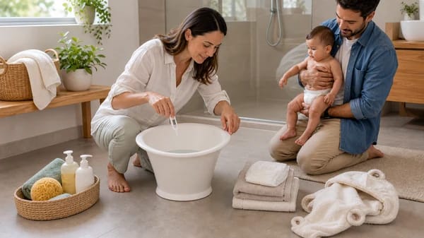 Banheira Shantala e Tummy Tub: como usar com segurança