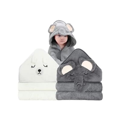 Conjunto de toalhas com capuz para bebé ROXANEPIG 2 peças